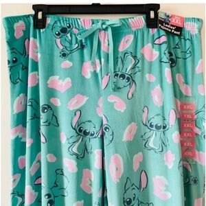 Disney Plus women Stitch Velour Pajama pants size XXL